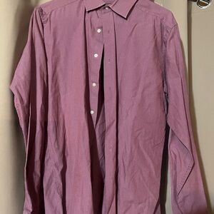 Men’s long sleeve dress shirt.